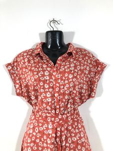 Coral Printed Dress(Women’s)