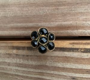 Alluring Black Crystal Cocktail Ring