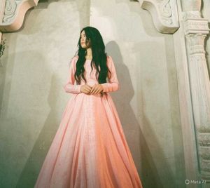 Elegant Pink Long Sleeve Maxi Dress