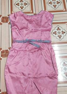 Pink Satin Party Dress