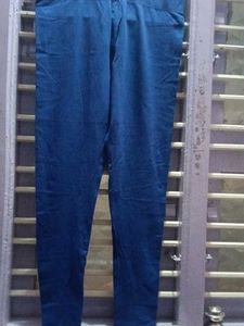 Blue Cotton Leggings XL
