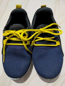 Kids Blue &amp; Yellow Sneakers