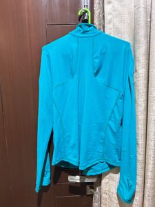 Turquoise Zip-Up Active Jacket