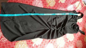 Elegant Black Ruched Midi Dress