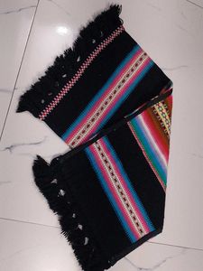 Boho Colorful Striped Accent Rug.