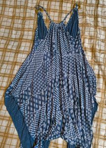 boho dress blue