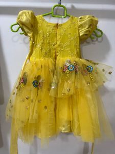 price drop Yellow Party Dress age 1-2 yr