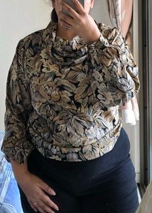 Vintage Floral Print Top