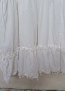 Embroidered White Peasant Dress