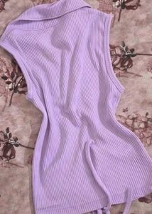 zudio Cute Lavender Ruched Top💟🌟