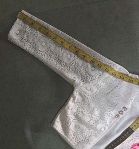 Girls White Lace Short Jacket ☁️