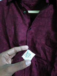 Burgundy Button-Down Shirt