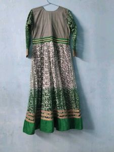Beautiful Green Ombre Ethnic Gown