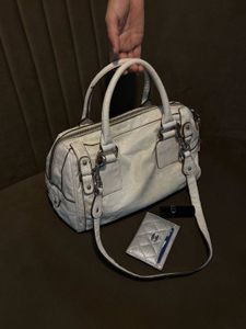 Guess White Satchel Handbag