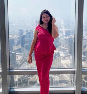 Chic Pink Peplum cord set