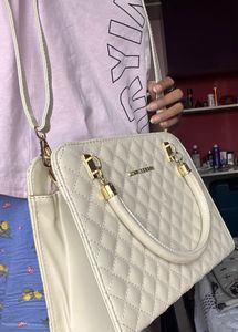 Off-white Quilted Handheld Bag