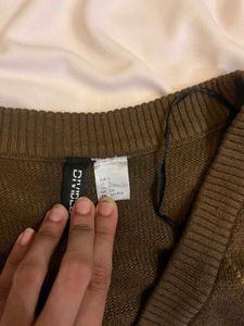 y2k Brown Shoujo Cropped Cardigan