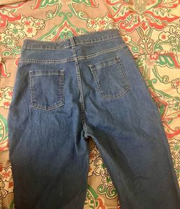 Cute Cherry Embroidered Flared Jeans