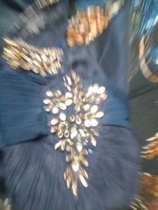 Beautiful Heavy Partywear Gown In  Attached Dupatt