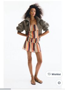 Tiered Ruffle Rainbow Striped Cami Top
