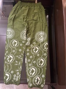 Olive Green Printed Kurta Set