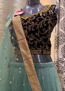 Heavy Bead Work Lehenga