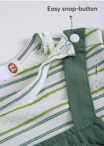 Cute Dinosaur Overalls &amp; Striped Tee Set
