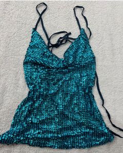 Sequin Halterneck Top