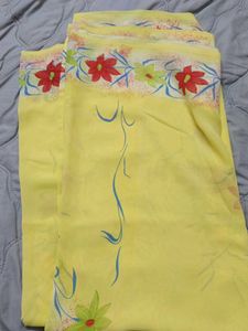 yellow color saree