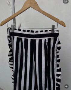 Striped Ruffle Palazzo Pants