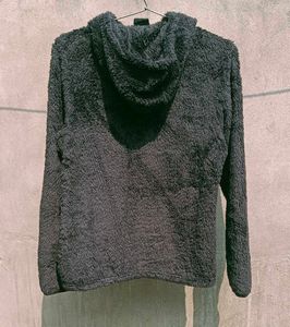 Brand is EXTCozy Black Fleece Hoodie Jacket OG