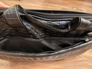 Stylish Croc-Embossed Laptop Bag