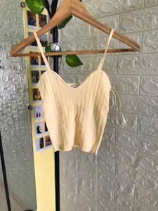 Bershka Butter Yellow Top