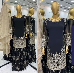 Elegant Black &amp; Gold Sharara 💛