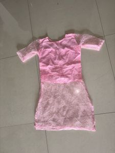 Sparkly Sheer Overlay Crop Top