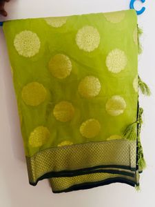 Offer-New Elegant Lime Green Polka Dot Dupatta