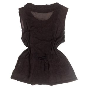 Sheer Sleeveless Dark Plum Top