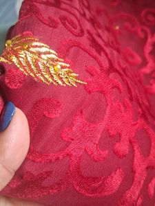 Embroidered Red Saree