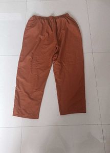 Orange Kurta with Peacock Embroidery
