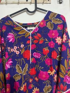 Vibrant Floral Print Kurta