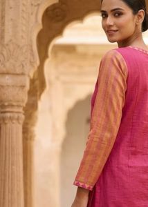 Elegant Pink &amp; Orange Kurta