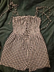 Cute Gingham Romper