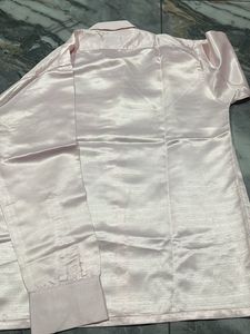 Men's Pink Silky Dress Shirt