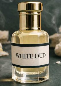 Premium White Oud Attar Perfume Bottle