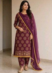 Hand embroidered full Kurta Set