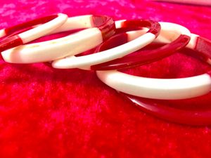 Red And White Bangles ⚪️🔴