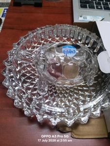 Crystal Glass Turtle set showpiece