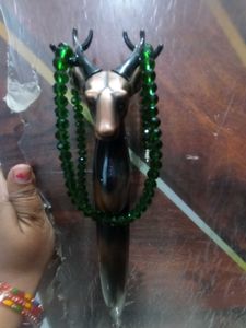 GreenEmrald Pearl  Stone Necklace