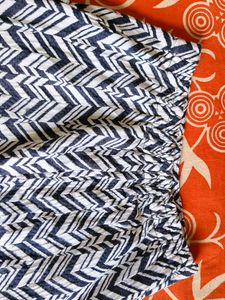 Black  and White Chevron Pattern Pants