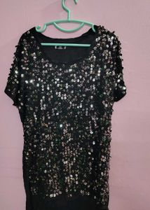 Sparkling Sequin Black Top